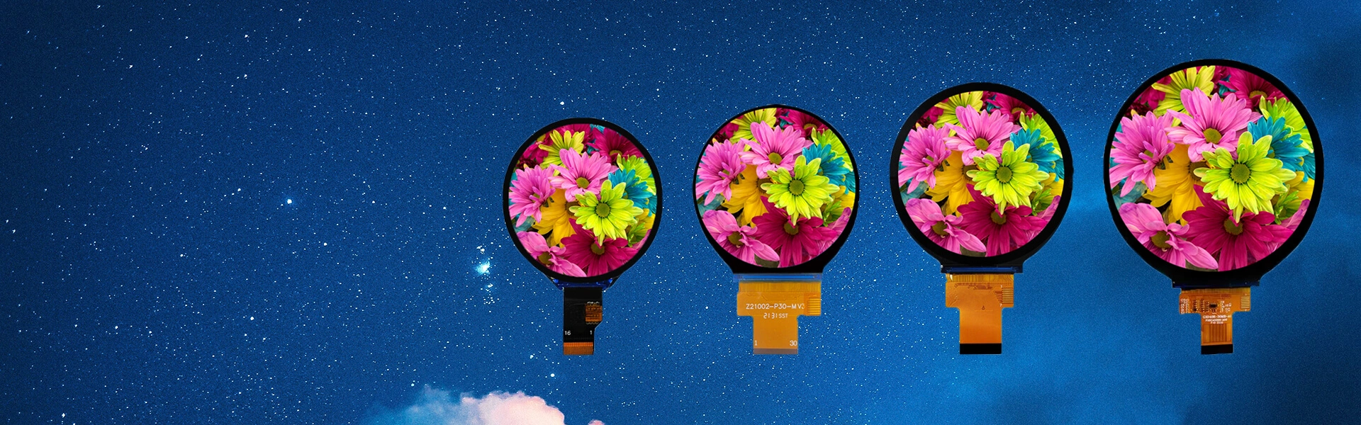 Affichage LCD TFT rond